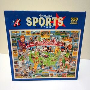 Vintage 1995 New White Mountain 550 Pieces Puzzle American Sports History
